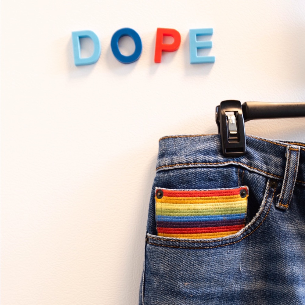 Men’s vintage Levi shorts with patches